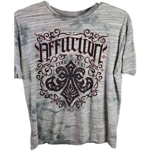 Affliction Winter Epitaph Size‎ XL Grey Short Sleeve T-Shirt